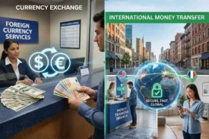 Cambio de divisas versus servicios de transferencia internacional de dinero