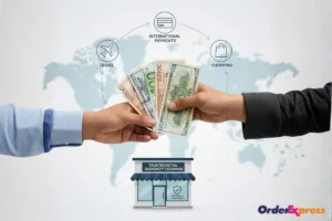 Fundamentos del cambio de divisas mostrados a través de transferencias de efectivo