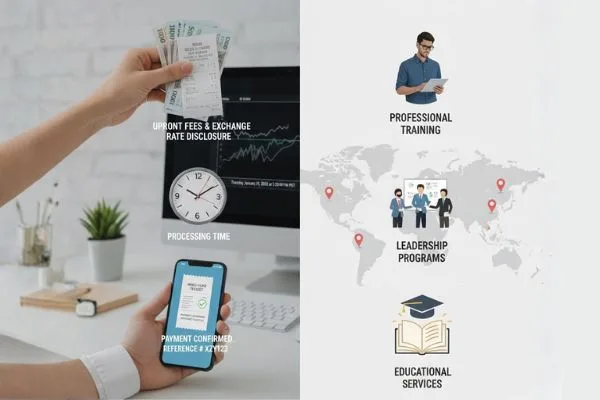 Transferencia global de dinero para servicios profesionales