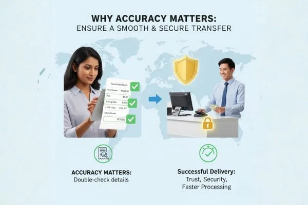 Money Transfer accuracy ensures secure successful delivery