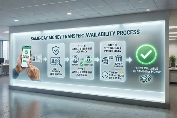 How To Ensure A Money Transfer Is Ready For Same Day Pickup