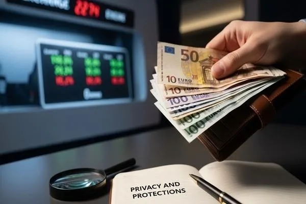 Privacy and protections when exchanging currency securely