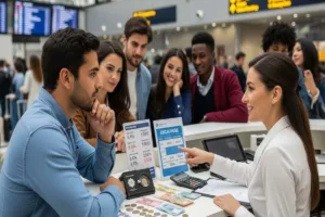 Cliente pregunta sobre las tasas antes del cambio de divisas.
