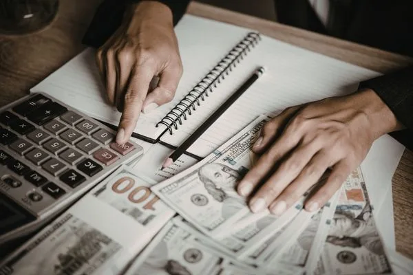 Counting Cash For Secure Money Transfer Transaction