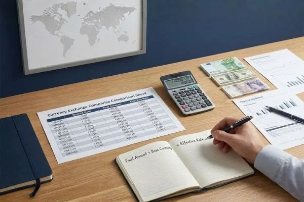 Calcular el costo efectivo de los tipos de cambio de divisas