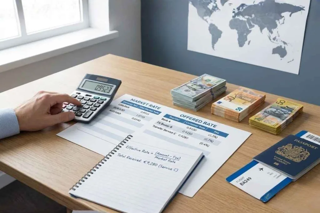 Comparación de tipos de cambio de divisas