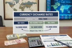 Ejemplo de tabla de tipos de cambio de mercado medio