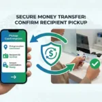 Proceso de confirmación de recogida del destinatario de transferencias seguras de dinero