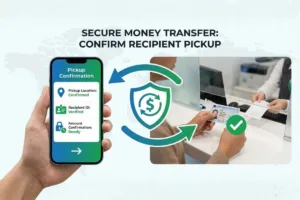 Proceso de confirmación de recogida del destinatario de transferencias seguras de dinero