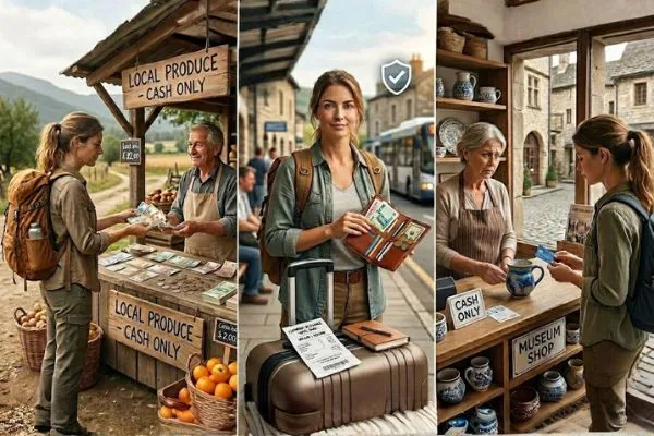 Using local currency in cash-only travel locations