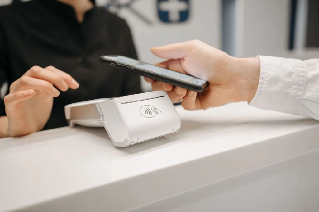 a man making an online payment