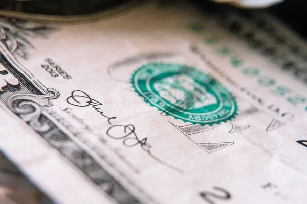 Billete detallado de la moneda estadounidense utilizado en el cambio de divisas