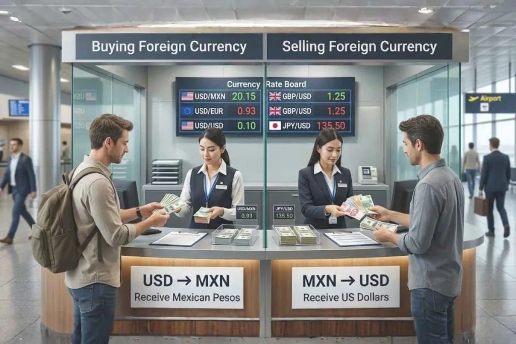 Comparación de divisas para compra y venta de divisas