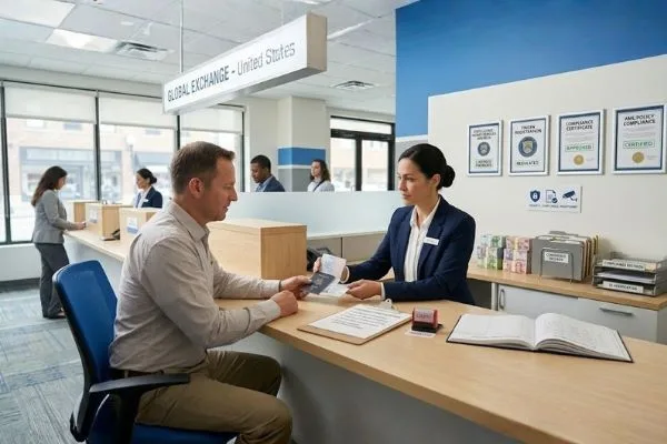 Currency Exchange identity verification and compliance process