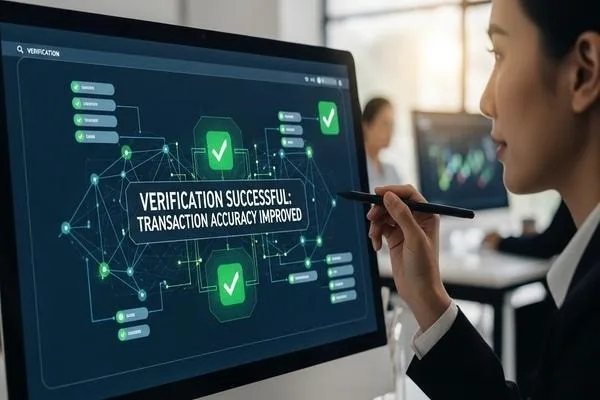 Verification systems improving accuracy in currency exchange transactions 
