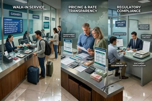 Proceso de verificación y cumplimiento de precios de cambio de divisas