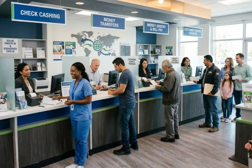 Clientes que utilizan servicios de cambio de cheques y otros servicios financieros