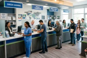 Clientes que utilizan servicios de cambio de cheques y otros servicios financieros