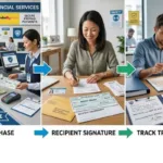 Proceso de compra, firma y seguimiento de giros postales
