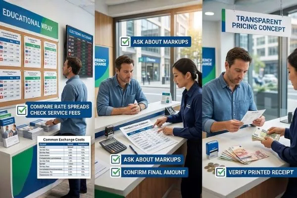 How to exchange currency by comparing rates