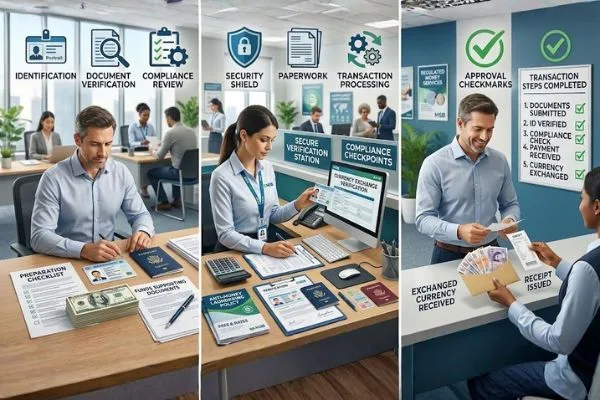 How to exchange currency with identity verification