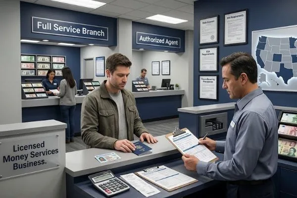 Transacciones procesadas en sucursales de cambio de divisas estadounidenses autorizadas