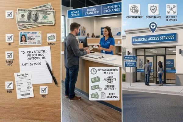 Preparing documents before a money order transaction