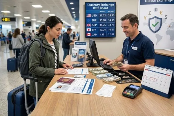 Preparing identification for international currency exchange transactions