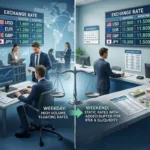 Weekend currency exchange rates versus weekday pricing