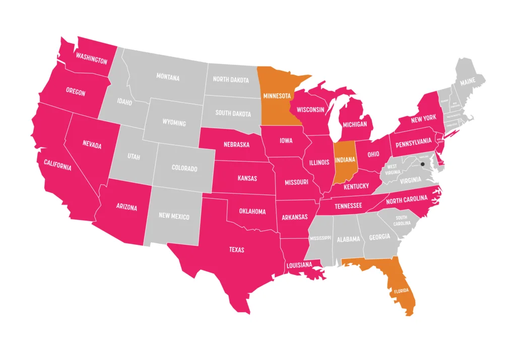 Money order service locations across the U.S.